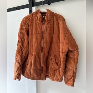 Free People Dolman Quilted Jacket Burnt Orange Size Large